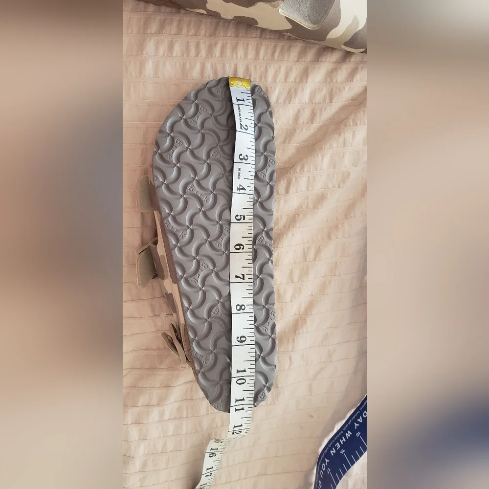 NEW BIRKENSTOCK MILANO SOFT FOOTBED BIRKO-FLOR DESERT SOIL GRAY/TAUPE SZ 9 US - Picture 10 of 11